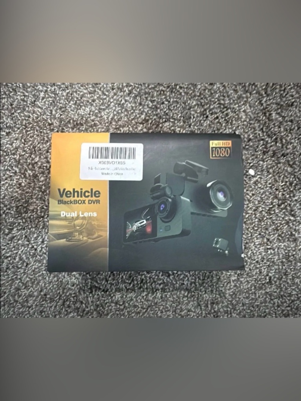 Dual Lens Vehicle Dash Cam Black - Full HD 1080p